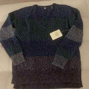 Margaret O’Leary V Neck Tweed Cotton Sweater